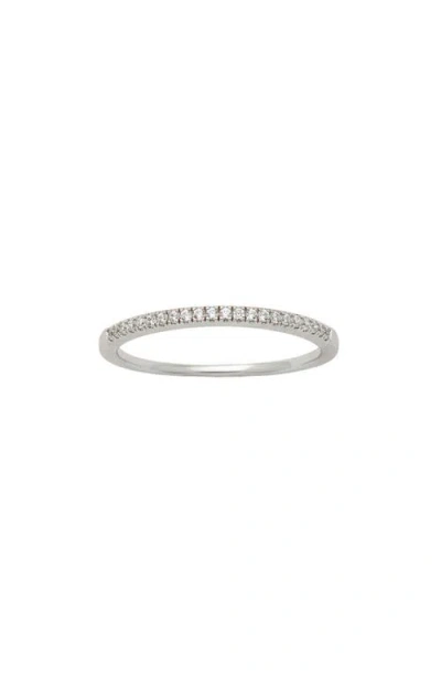 Made By Mary Birthstone Stacking Ring In Silver April
