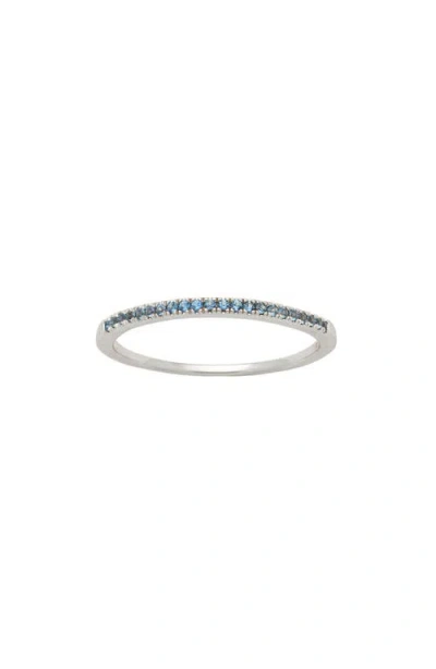 Made By Mary Birthstone Stacking Ring In Blue