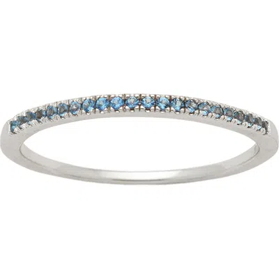Made By Mary Birthstone Stacking Ring In Silver December