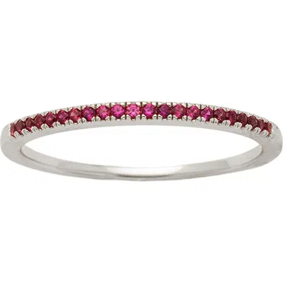 Made By Mary Birthstone Stacking Ring In Silver July