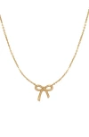 Made By Mary Bow Pendant Necklace In Gold