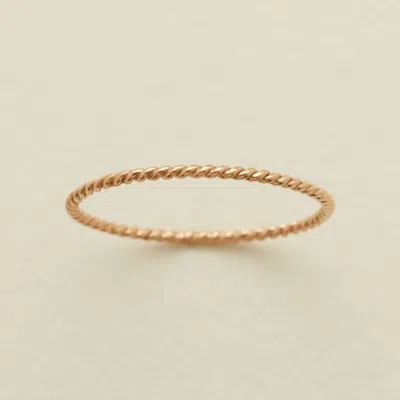 Made By Mary Braided Stacking Ring In Gold