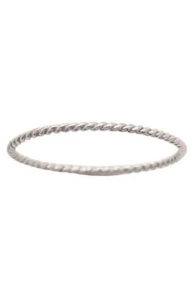 Made By Mary Braided Stacking Ring In Metallic