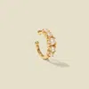 Made By Mary Crescent Pearl Ear Cuff In Gold In Gold