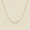 Made By Mary Crescent Pearl Necklace In Gold