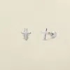 Made By Mary Cross Stud Earrings In Silver