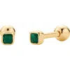 Made By Mary Cubic Zirconia Birthstone Stud Earrings In Gold
