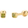 Made By Mary Cubic Zirconia Birthstone Stud Earrings In Gold
