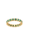 Made By Mary Cubic Zirconia Eternity Birthstone Ring In Gold