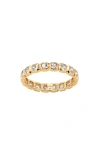 Made By Mary Cubic Zirconia Eternity Birthstone Ring In Gold