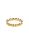 Made By Mary Cubic Zirconia Eternity Birthstone Ring In Gold