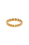 Made By Mary Cubic Zirconia Eternity Birthstone Ring In Gold