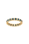 Made By Mary Cubic Zirconia Eternity Birthstone Ring In Gold