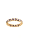 Made By Mary Cubic Zirconia Eternity Birthstone Ring In Gold