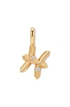 Made By Mary Cubic Zirconia Zodiac Charm In Gold
