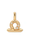Made By Mary Cubic Zirconia Zodiac Charm In Gold