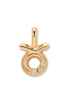 Made By Mary Cubic Zirconia Zodiac Charm In Gold