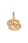 Made By Mary Cubic Zirconia Zodiac Charm In Gold
