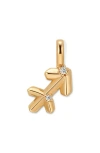 Made By Mary Cubic Zirconia Zodiac Charm In Gold