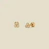 Made By Mary Cz Bezel Trinity Stud Earrings In Gold