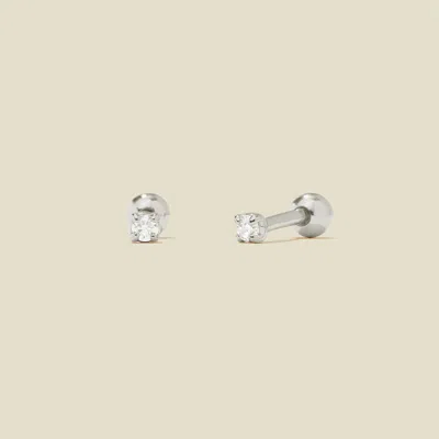 Made By Mary Cz Petite Prong-set Stud Earrings In Multi