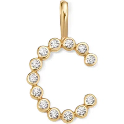 Made By Mary Cz Poppy Charm In Gold