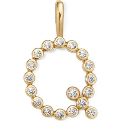 Made By Mary Cz Poppy Charm In Gold