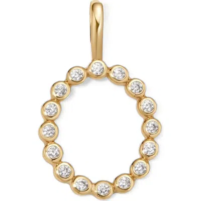 Made By Mary Cz Poppy Charm In Gold