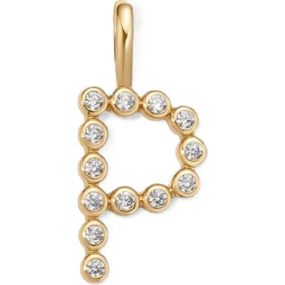 Made By Mary Cz Poppy Charm In Gold