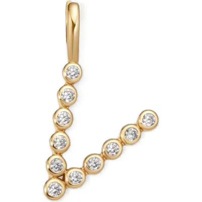 Made By Mary Cz Poppy Charm In Gold