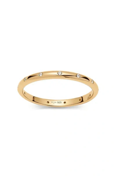 Made By Mary Cz Poppy Eternity Stacking Ring In Gold