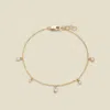 Made By Mary Cz Poppy Floating Bracelet In Gold