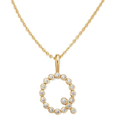 Made By Mary Cz Poppy Initial Necklace