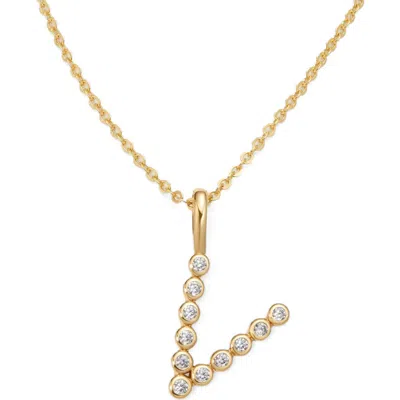 Made By Mary Cz Poppy Initial Necklace