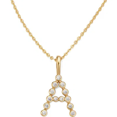 Made By Mary Cz Poppy Initial Necklace