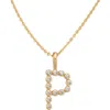 Made By Mary Cz Poppy Initial Necklace