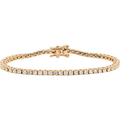 Made By Mary Cz Prong Set Tennis Bracelet In Gold