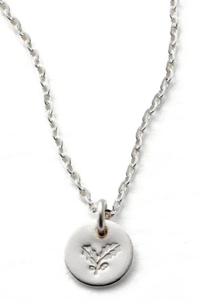 Made By Mary December Birth Flower Necklace In Silver