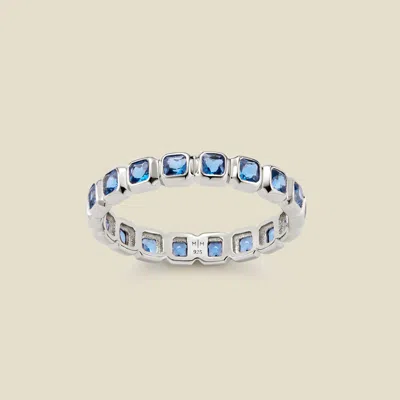 Made By Mary December Birthstone Eternity Ring In Metallic