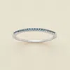 Made By Mary December Birthstone Stacking Ring In Blue