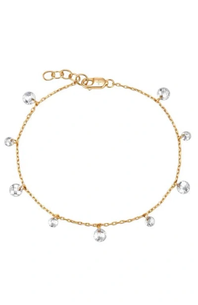 Made By Mary Dew Drop Floating Bracelet In Gold