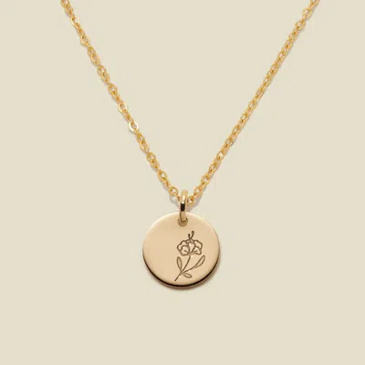 Made By Mary February Birth Flower Necklace In Gold