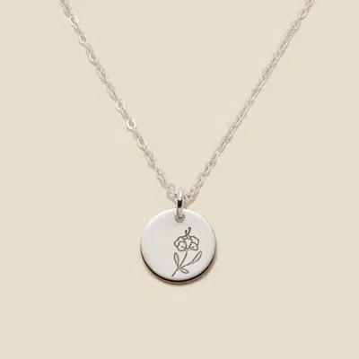 Made By Mary February Birth Flower Necklace In Green