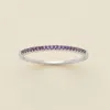 Made By Mary February Birthstone Stacking Ring In Gray