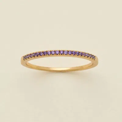 Made By Mary February Birthstone Stacking Ring In Multi