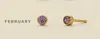 Made By Mary February Birthstone Stud Earrings In Multi