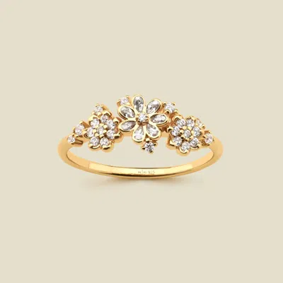 Made By Mary Flora Luxe Cocktail Ring In Transparent