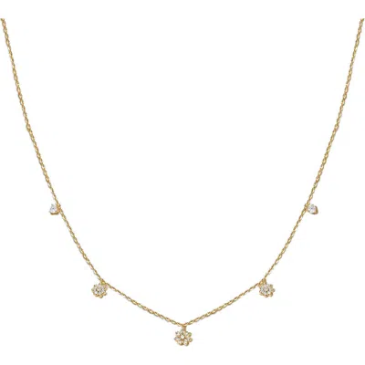 Made By Mary Flora Luxe Floating Necklace In Gold