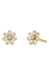 Made By Mary Flora Luxe Stud Earrings In Gold