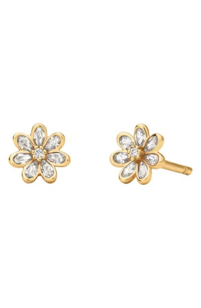 Made By Mary Flora Luxe Stud Earrings In Gold